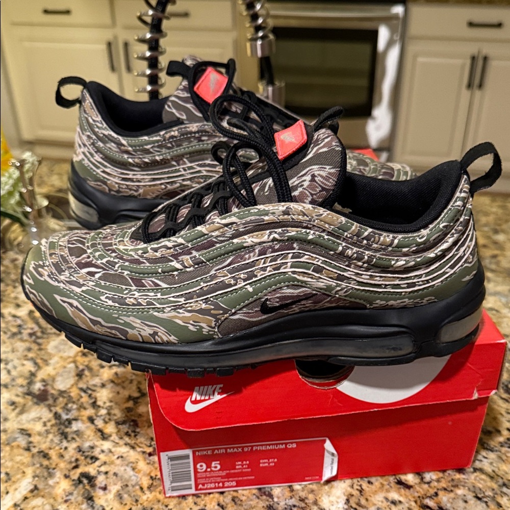 Nike Air Max 97 Premium Camo Black Green Sneakers